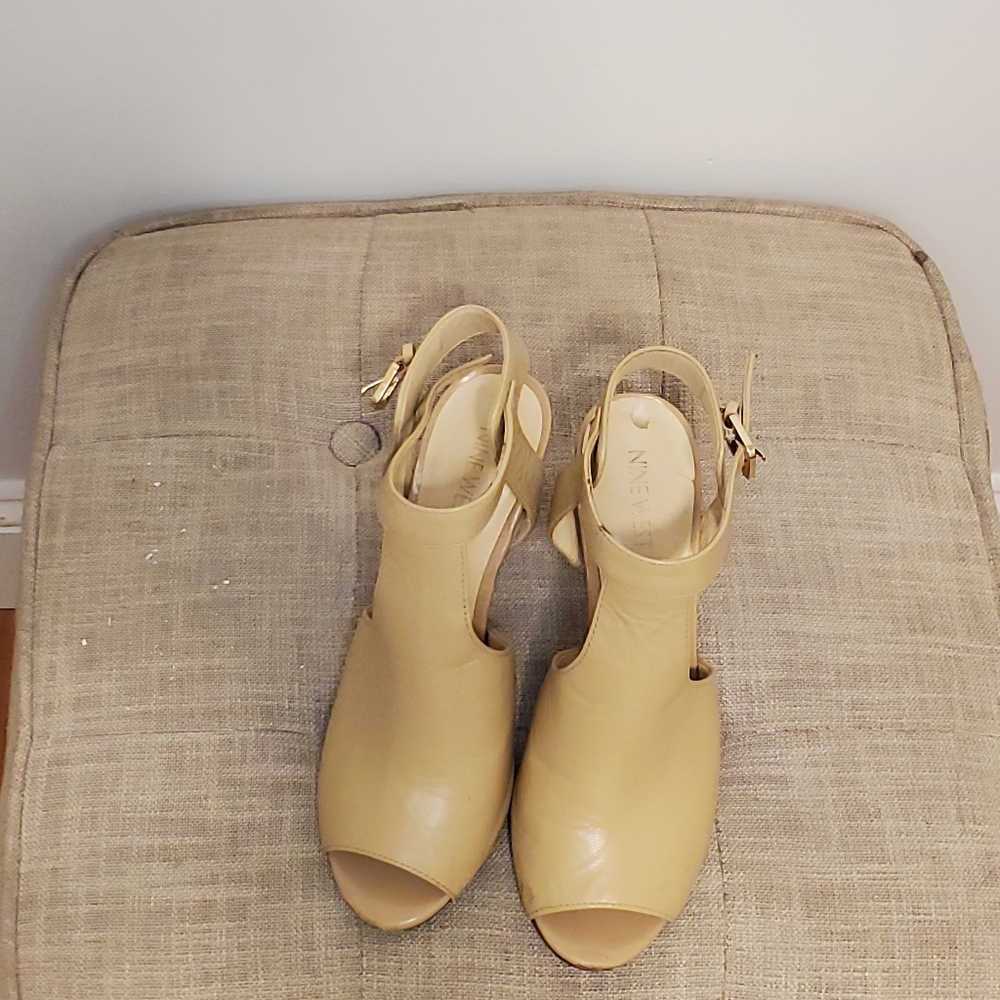 Nine west open toe heels